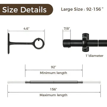 Jaylon Adjustable Window Curtain Rod